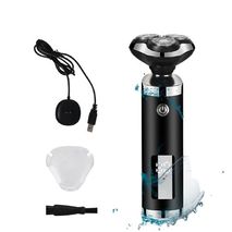 Kemei Usb Rechargeable Shaver Beard Razor Waterproof Triple