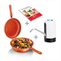 Combo: Sartén Doble 28 Cm + Bomba Elec Agua + Libro Cocina