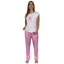 Pijama Pantalon Largo Bordado Estrella Ref 1014