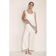 Pantalon Blanco Estampada Con Cenefa1334011s