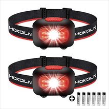 Linterna Led De Cabeza, Ajustable [2 Unidades] Carrera, Camping Y Al Aire Libre 5 Modos