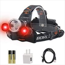 Linterna Faro Con Luz Roja Blanco Y Rojo Led De Caza