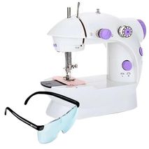 Combo Mini Maquina Coser Portatil Gafas Big Vision Nitidez Aumento