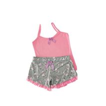 Pijama Morning  Bolerito  Elefantes Rosados Esqueleto Lila
