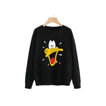 Buzo Buso Saco Hoodies Negro De Cara Pato Lucas
