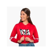 Buzo Buso Saco Hoodie Rojo Mujer Cerveza Duff