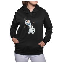 Buzo Buso Saco Hoodies Negro Olaf Muñeco De Nieve