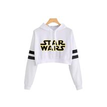 Buzo Buso Saco Hoodie Mujer Blanco Star Wars