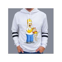 Buzo Buso Saco Hoodies Blanco Homero Comiendo Pork Rinds