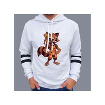 Buzo Buso Saco Hoodies Blanco Rocket Guerra De Las Galaxias