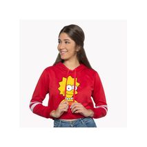 Buzo Buso Saco Hoodie Rojo Lisa Simpson