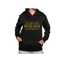 Buzo Buso Saco Hoodie Negro Mujer Star Wars