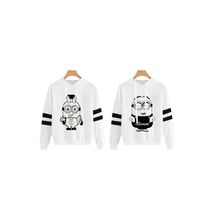 Buzo Buso Saco Hoodies Blanco Pareja De Minions Blanco Negro