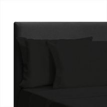 Juego De Sábanas Negras Tela 100% Poliéster Para Cama King 200