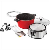 Fondue Eléctrica Negro.