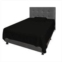 Juego De Sábanas Negras Tela 100% Poliéster Para Cama Sencilla 100