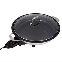Sartén Eléctrica Con Tapa De Vidrio Templado De Grado.