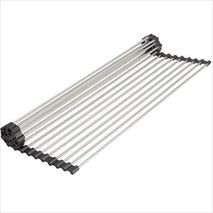 Estante De Secado De Platos Enrollable: Salvamanteles Plegable, Escurridor De Platos Y Tapa De Estante Para Fregadero