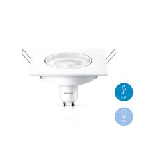 Kit Ojo De Buey Cuadrado + Bombilla Led 5W Gu10 Luz Fría