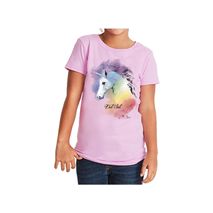 Camiseta Yxs Del Sol Chicas Tripulación Camiseta Unicornio Lilac 1.Pc