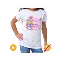 Camiseta 3T Del Sol Chicas Tripulación Camiseta Dulce Como Caramelo Blanco