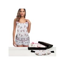Pijama Mujer Moda Estampado Osos Pantalón Corto Dormir Dama