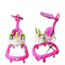 Caminador Andadera Rosado Con Blanco Para Bebes Con Luces Y Sonidos Envio Gratis