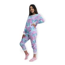 Pijama En Franela, Pantalon Buso Manga Larga Orquídea