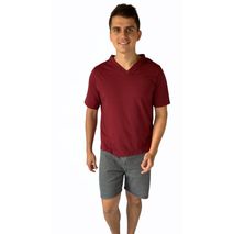 Pijama Morning Pantaloneta Y Camiseta Vinotinto