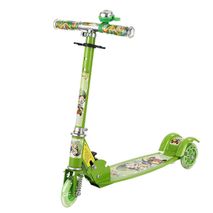 Scooter Para Niños Patineta Plegable 3 Ruedas Luces Led Ct03 Verde