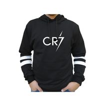 Buzo Saco Hoodies Hombre Negro Cr7 Cristiano Ronaldo