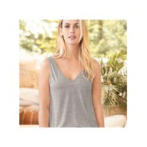 Camiseta Manga Sisa De Pijama O Multiusos Cuello En V De Silueta Semiajustada Fp746