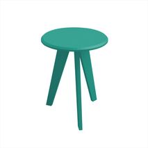 Mesa Auxiliar Circular Turquesa Mdf