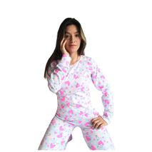 Pijama Morning Pantalón Y Camibuso Corazones Rosa By Morning 1300