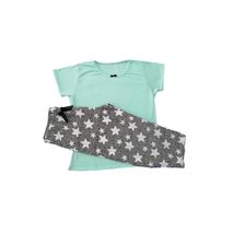 Pijama Capri Estrellas Camiseta Menta By Morning 1396