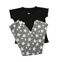 Pijama Pantalón Y Camiseta Estrellas Negra By Morning 1391