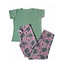 Pijama Pantalón Y Camiseta Ositos Menta By Morning 1335