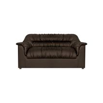 Sofa Amoblando Vivir Cuero Sintético Café