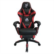 Silla Gamer Reclinable Giratoria Con Reposapies Color Negro