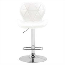 Silla De Bar Alta En Cuerina Color Blanco
