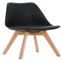 Silla Eames Asiento Acolchado Color Negro