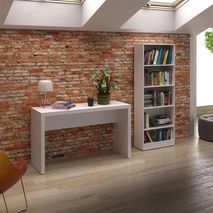Combo Escritorio Mikonos Con Biblioteca Rosana Blanco
