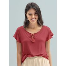 Camiseta Con Boleros Y Detalle De Borlas Fp765