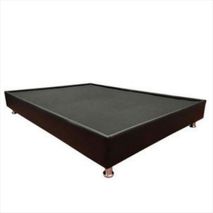 Base Cama Semidoble Sommier En Microfibra Negro