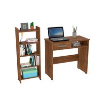 Combo Escritorio Y Biblioteca Aplaus Gales 80 Cm