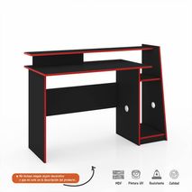 Escritorio Gamer 130Cm Negro/Rojo