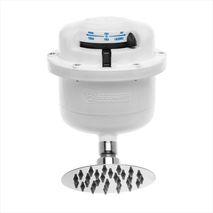 Ducha Electrica Con Contro De Temperatura + Regadera De Lujo Redonda 10 Cm Boccherini