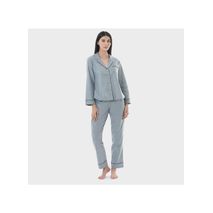 Pijama Mujer Algodón Gris