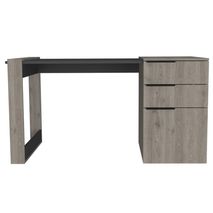 Escritorio 2 Cajones Almacenamiento Con Puerta Manija Metalica