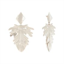 Aretes Hoja Puntas Plata